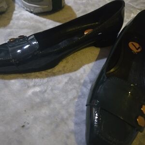 Chic Black Patent Loafers for Women